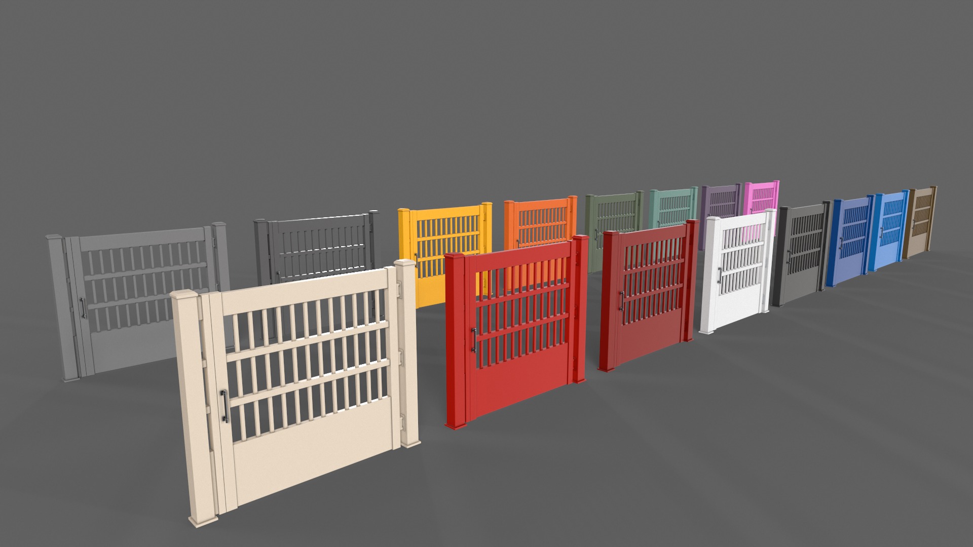 PBR Metal Gate A 3D Model Collection_33