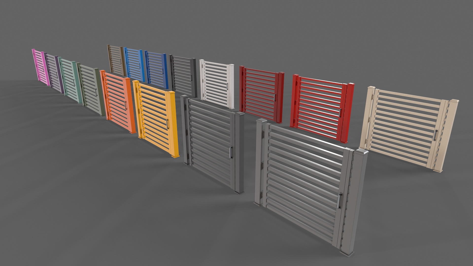 PBR Metal Gate A 3D Model Collection_29