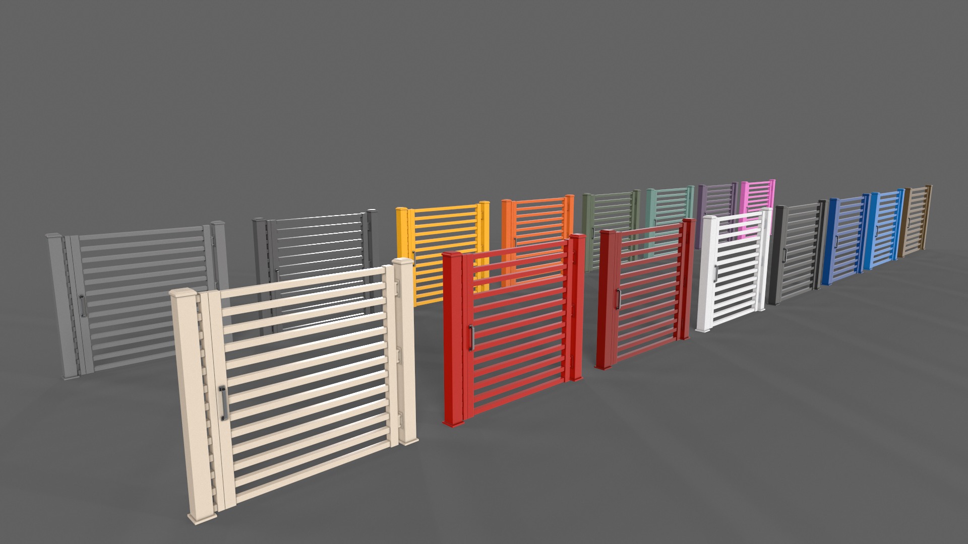 PBR Metal Gate A 3D Model Collection_27