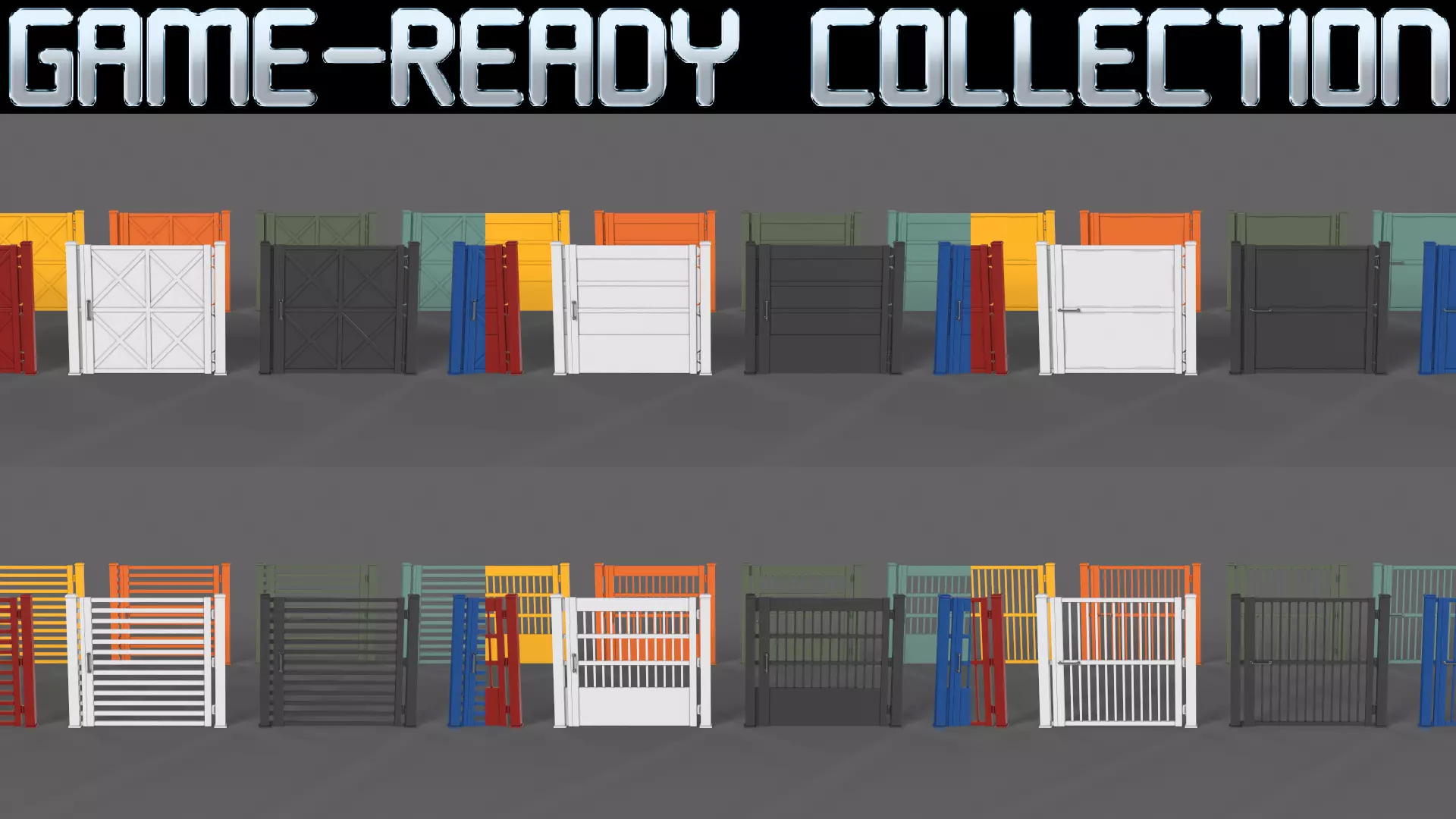 PBR Metal Gate A 3D Model Collection_0