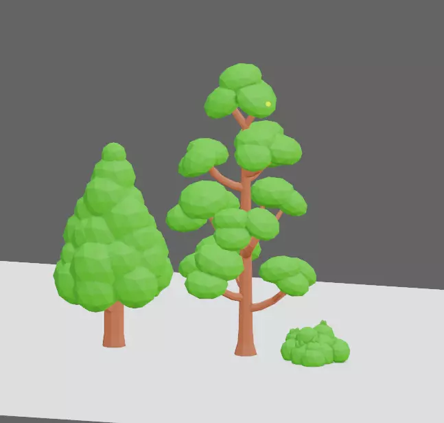Simple 3D Vegetation Free low-poly 3D model_0