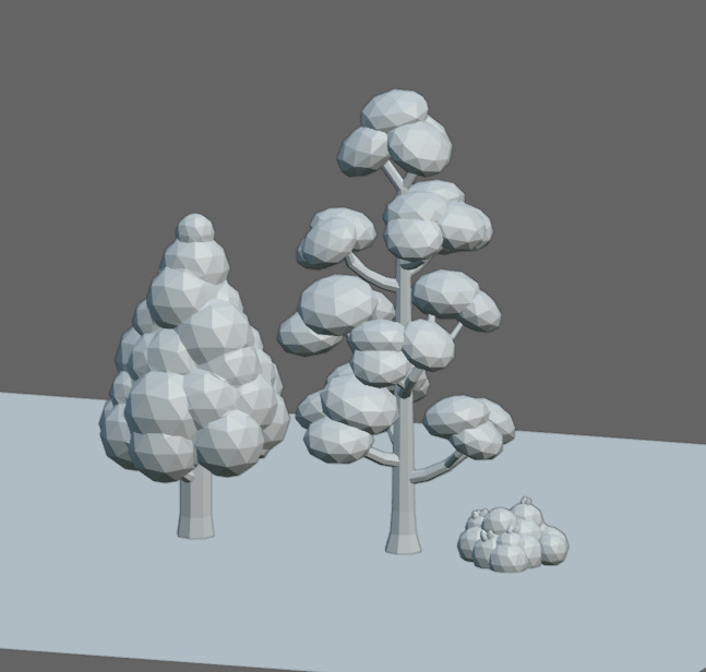 Simple 3D Vegetation Free low-poly 3D model_2