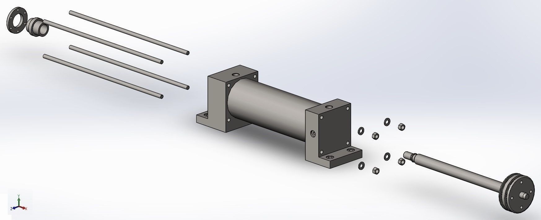 Hydraulic Cylinder 3D model_1