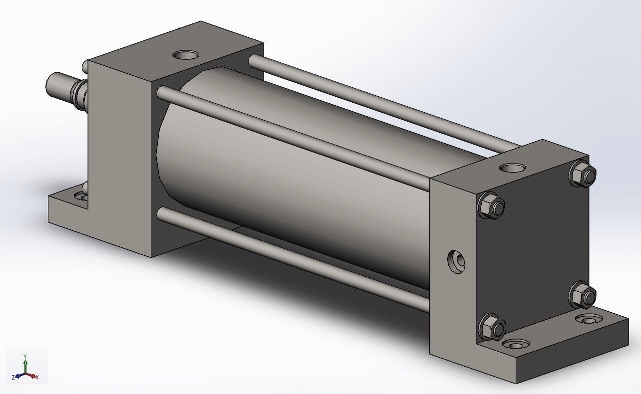 Hydraulic Cylinder 3D model_2