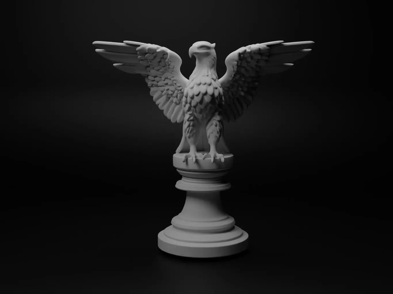 eagle Animal Chess 3D print model_0