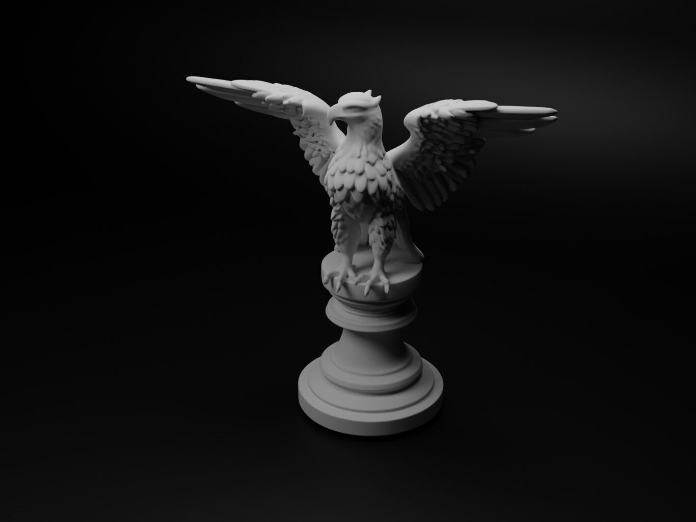 eagle Animal Chess 3D print model_1