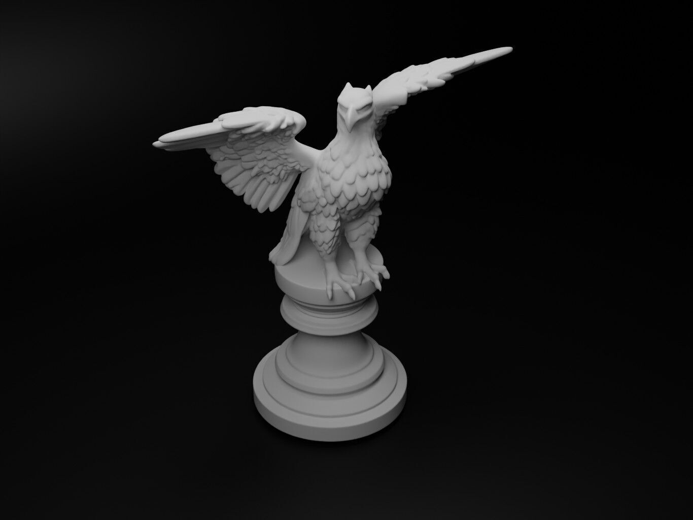 eagle Animal Chess 3D print model_2
