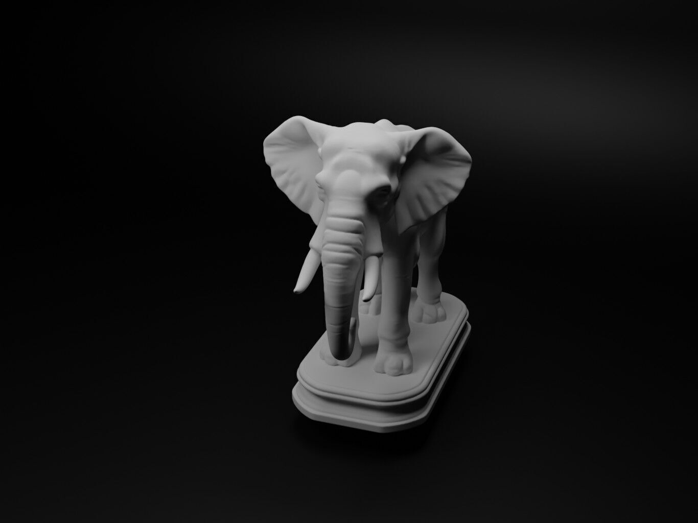 elephant Animal Chess 3D print model_1