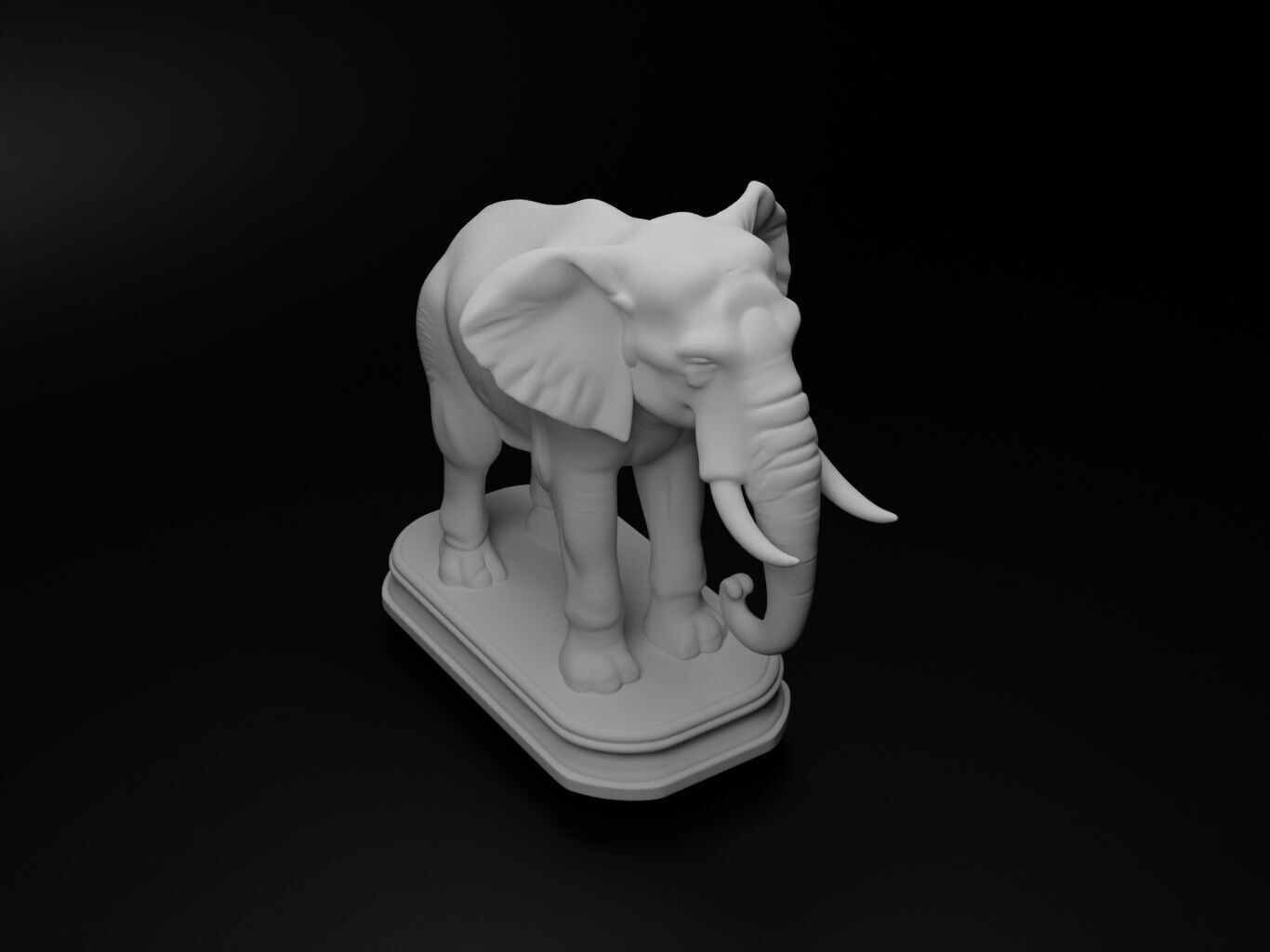 elephant Animal Chess 3D print model_2