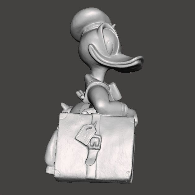 DONALD DUCK WITH SUITCASE 1970 VINTAGE STATUE MODEL CHARACTER 3D print model_4