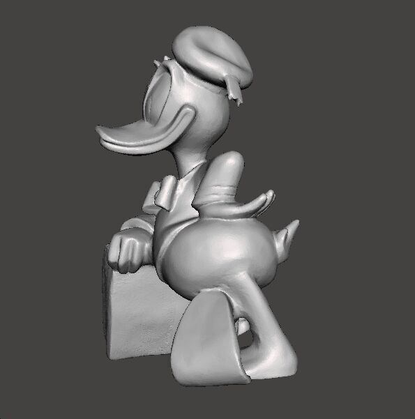DONALD DUCK WITH SUITCASE 1970 VINTAGE STATUE MODEL CHARACTER 3D print model_3