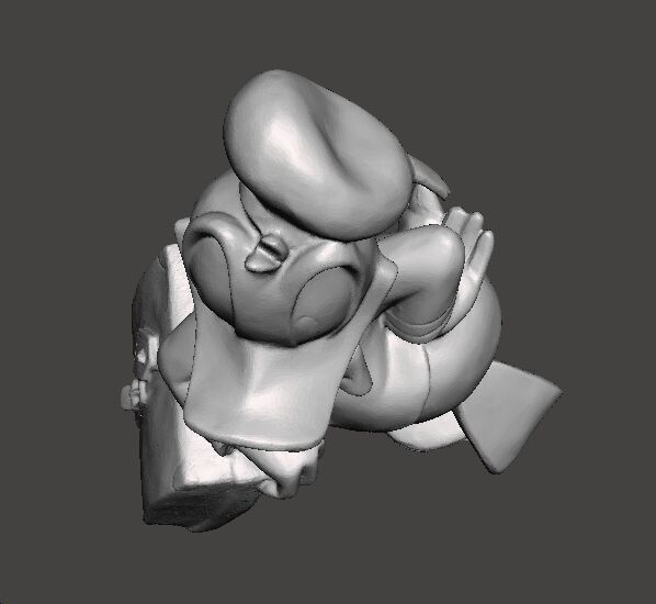 DONALD DUCK WITH SUITCASE 1970 VINTAGE STATUE MODEL CHARACTER 3D print model_6