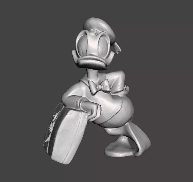 DONALD DUCK WITH SUITCASE 1970 VINTAGE STATUE MODEL CHARACTER 3D print model_0