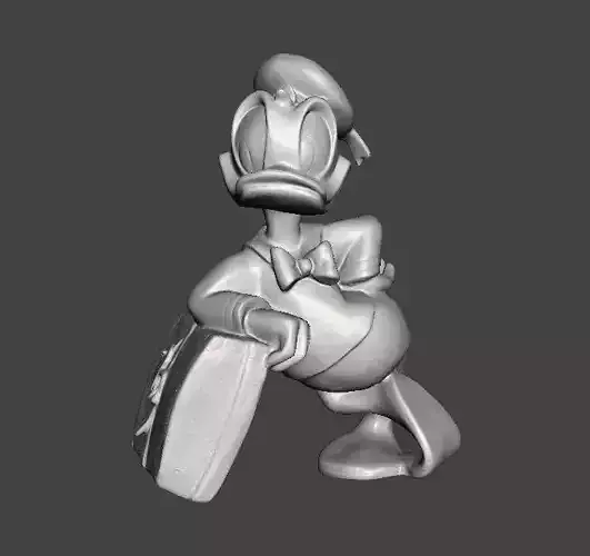 DONALD DUCK WITH SUITCASE 1970 VINTAGE STATUE MODEL CHARACTER 3D print model