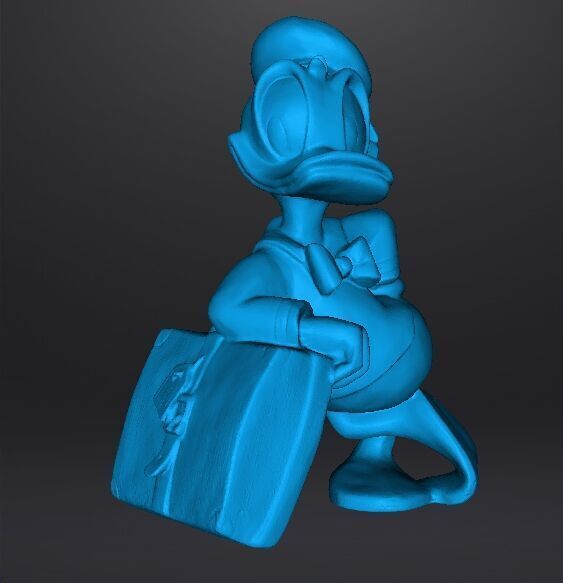 DONALD DUCK WITH SUITCASE 1970 VINTAGE STATUE MODEL CHARACTER 3D print model_11