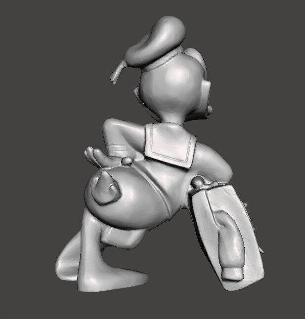 DONALD DUCK WITH SUITCASE 1970 VINTAGE STATUE MODEL CHARACTER 3D print model_5