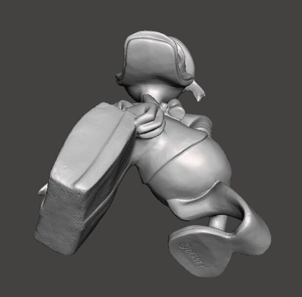 DONALD DUCK WITH SUITCASE 1970 VINTAGE STATUE MODEL CHARACTER 3D print model_7
