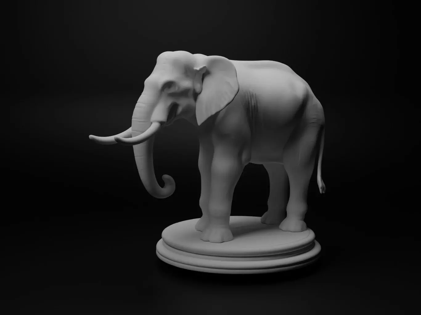 elephant Animal Chess 3D print model_0
