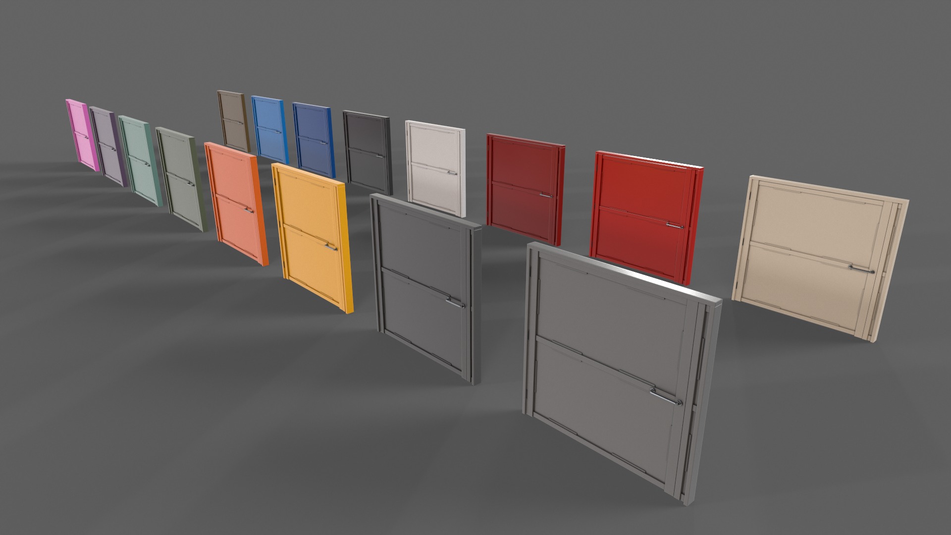 PBR Metal Gate B 3D Model Collection_24