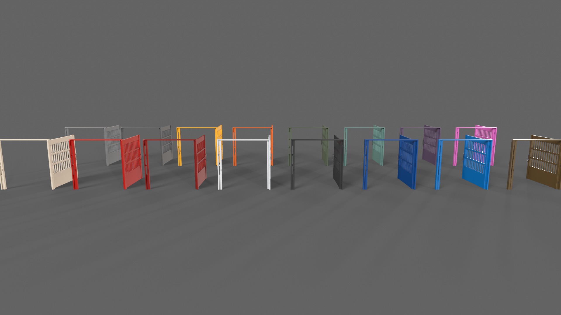 PBR Metal Gate B 3D Model Collection_33