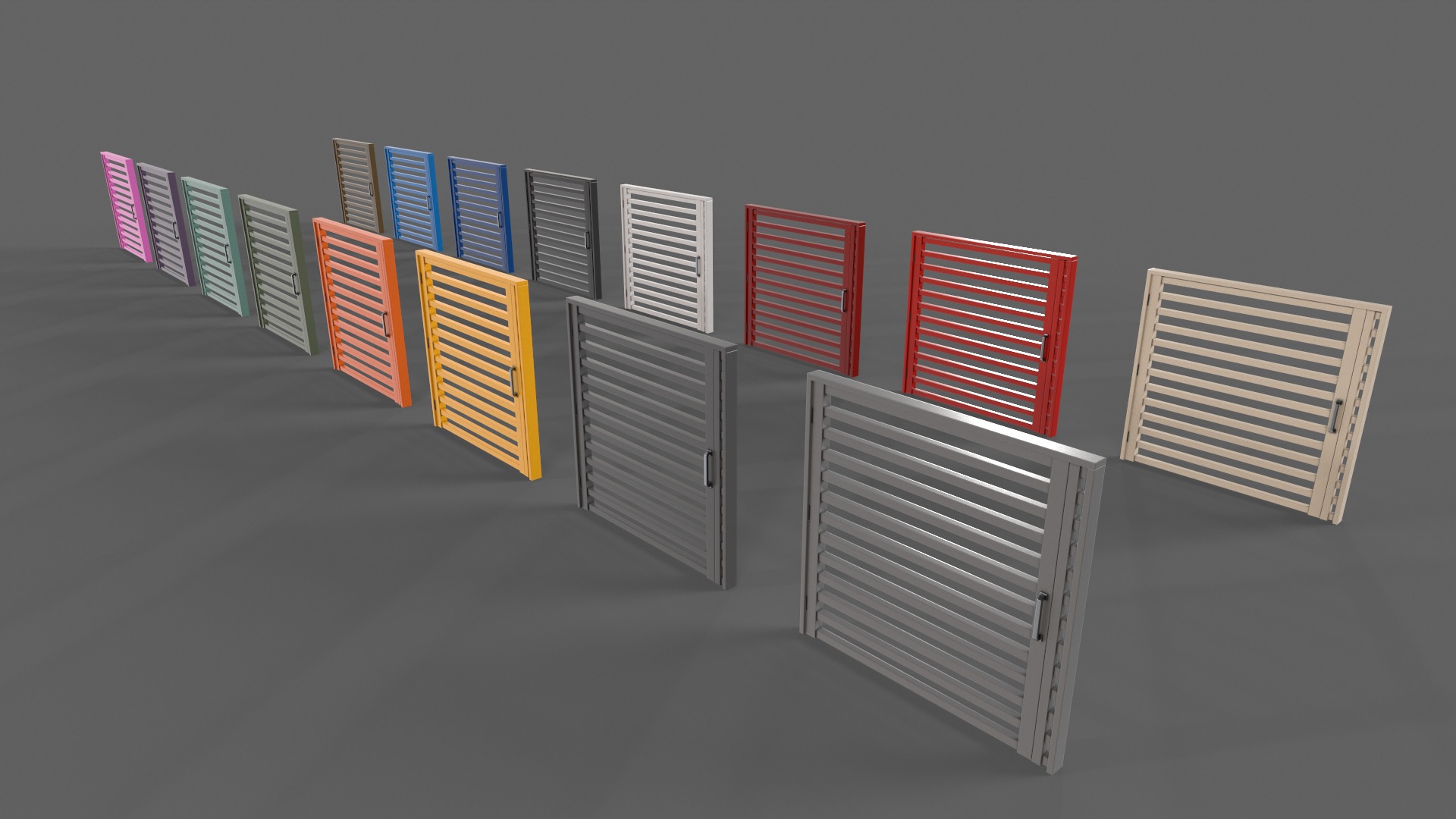 PBR Metal Gate B 3D Model Collection_30