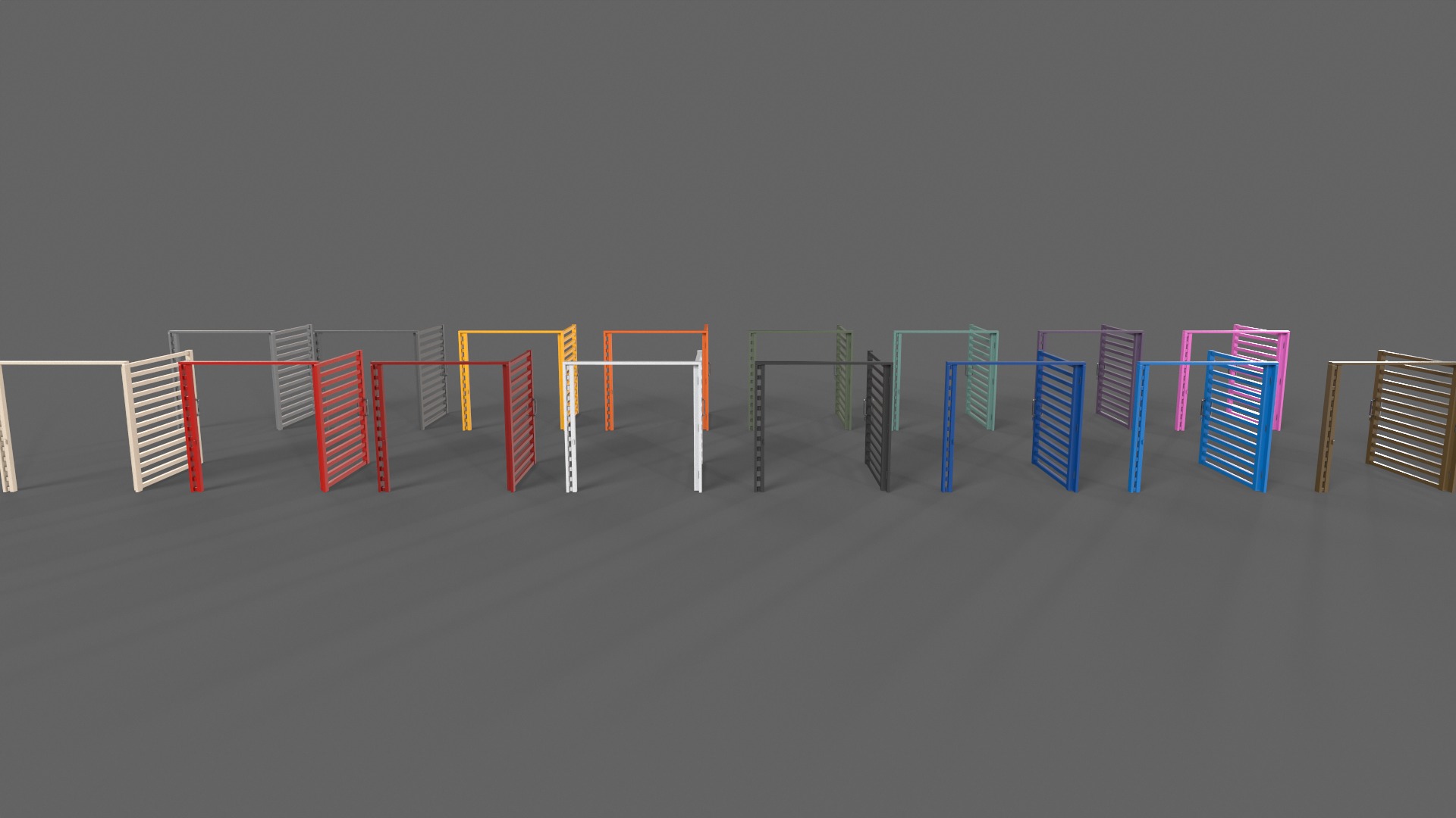 PBR Metal Gate B 3D Model Collection_27