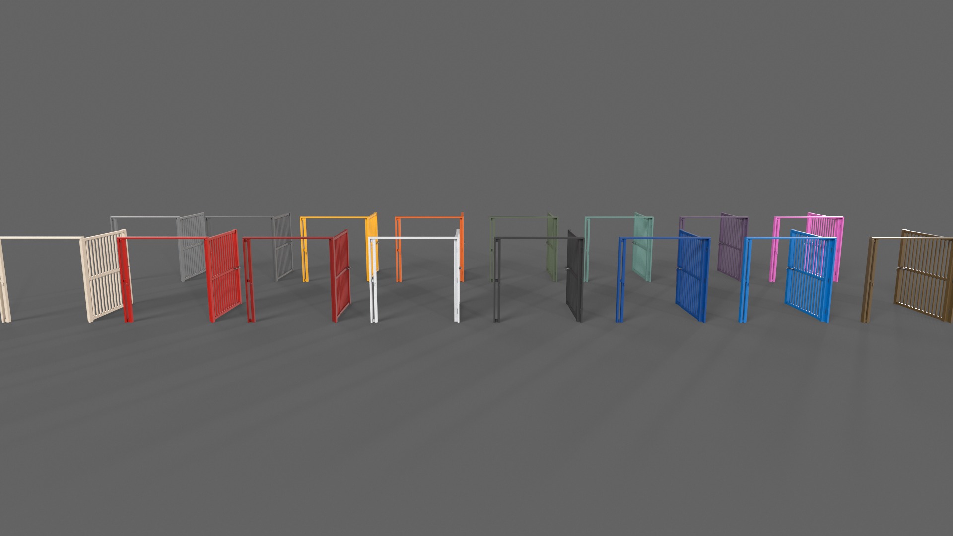 PBR Metal Gate B 3D Model Collection_39