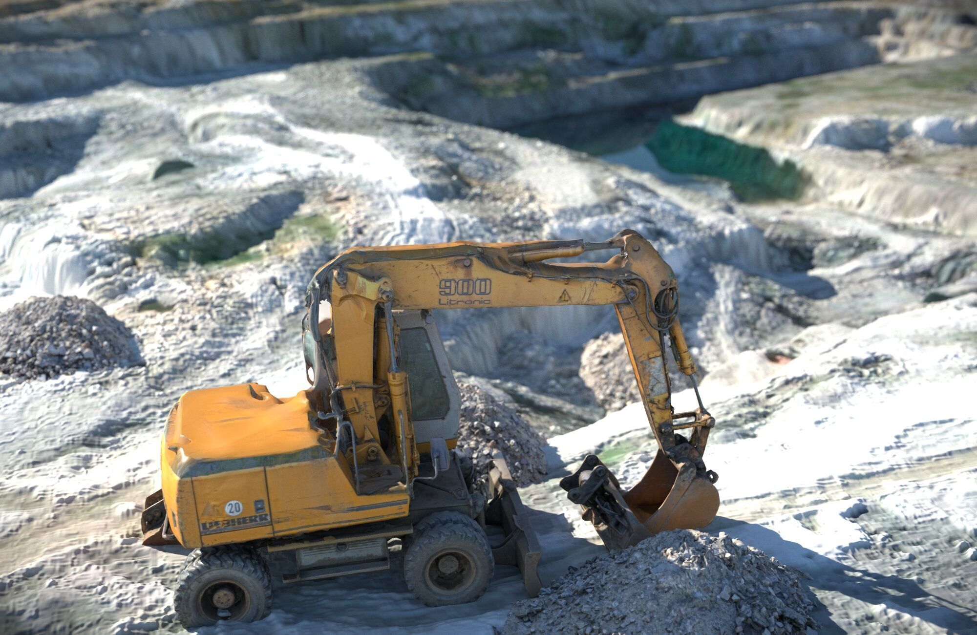 Scanned Opencast Mines 3D model_6