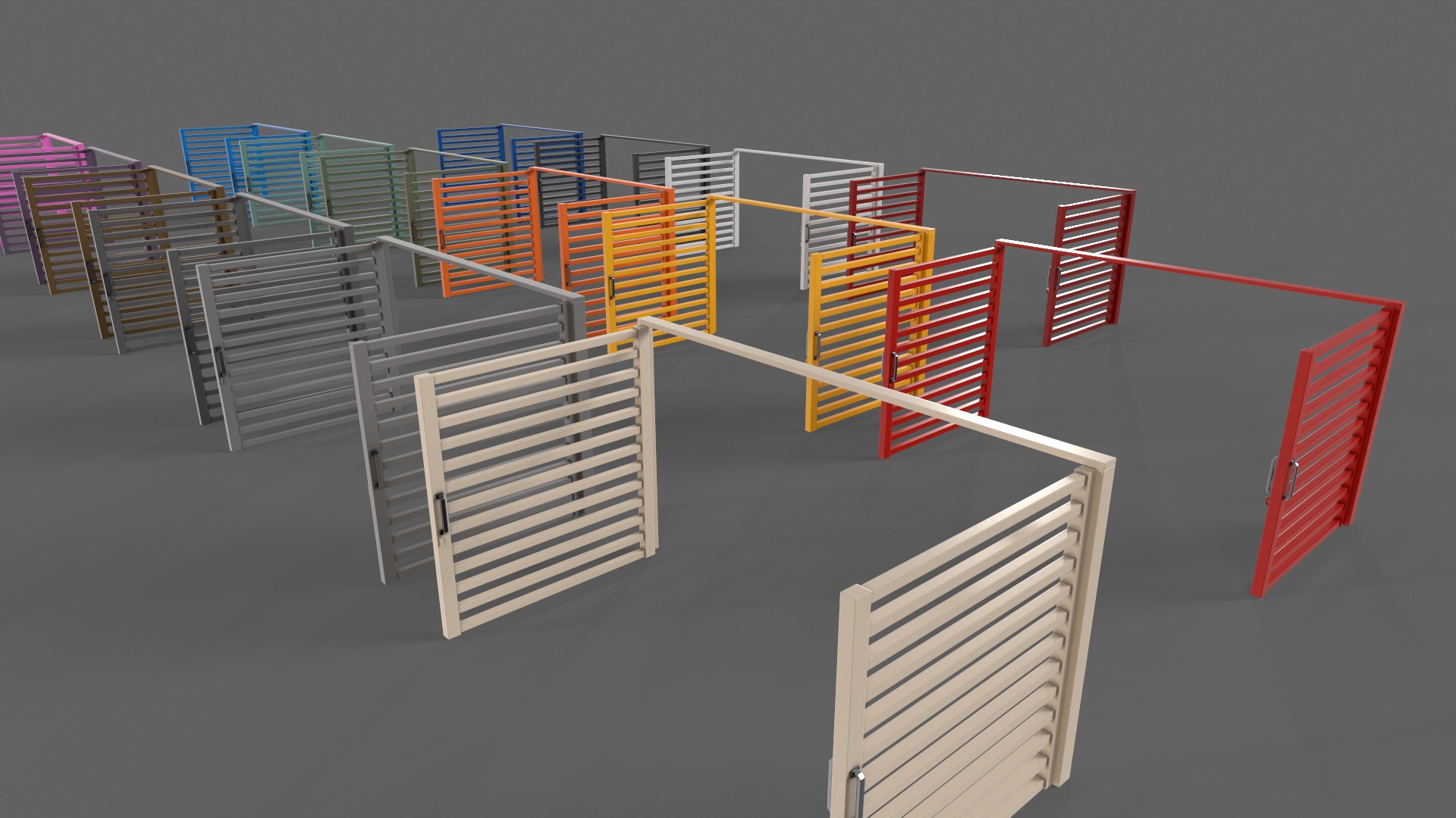 PBR Metal Gate D 3D Model Collection_31