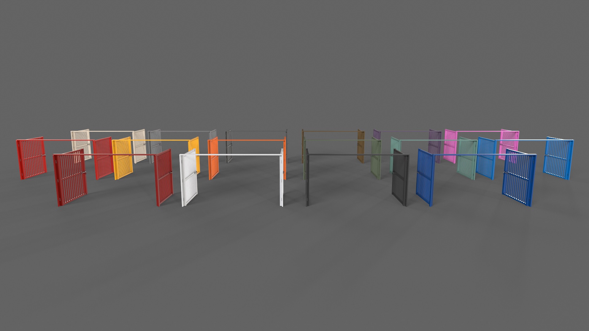 PBR Metal Gate D 3D Model Collection_39