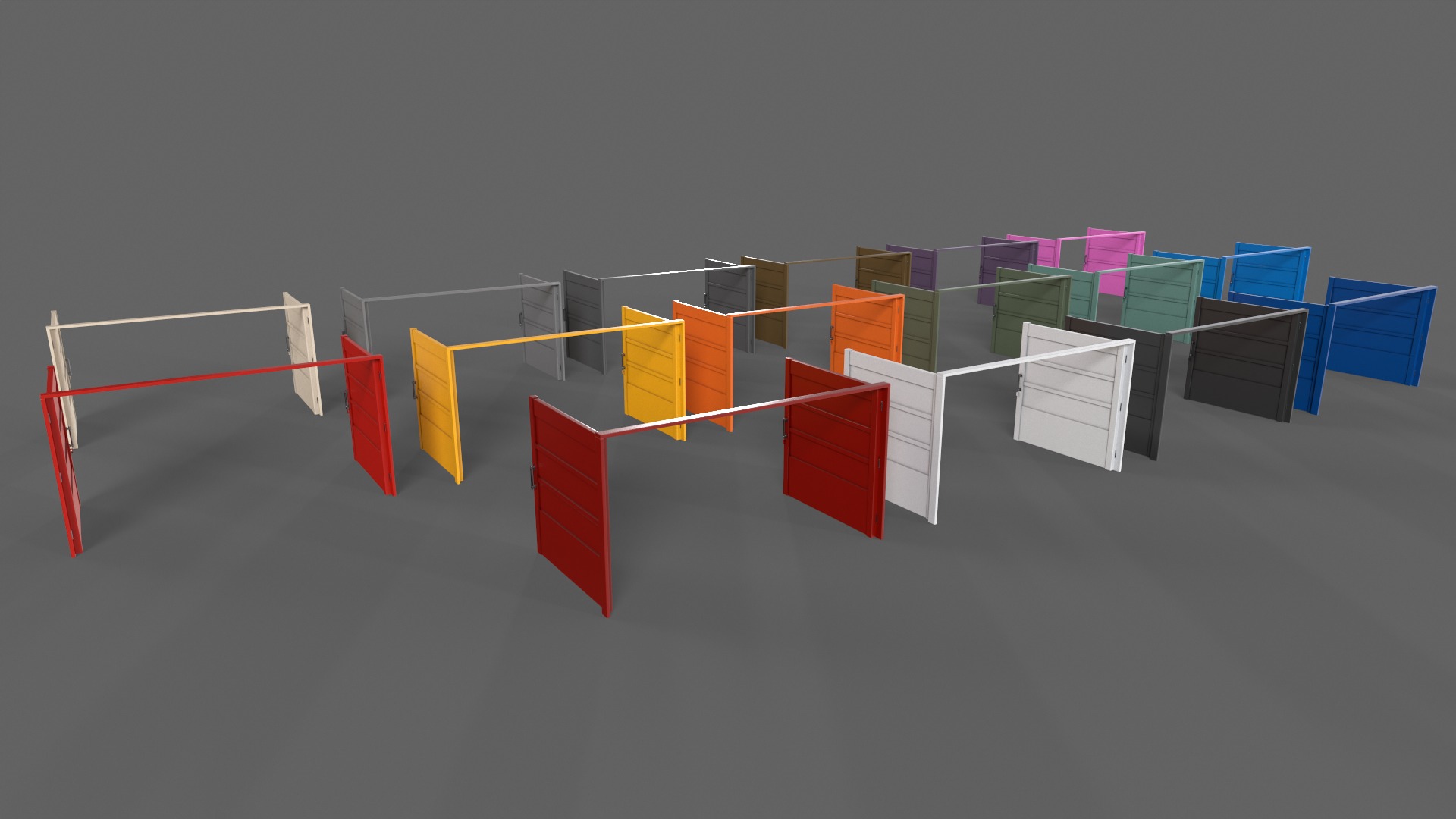 PBR Metal Gate D 3D Model Collection_17