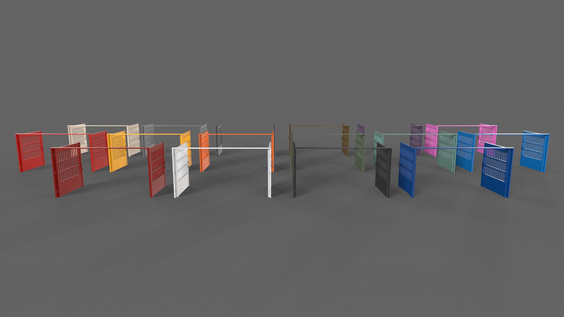 PBR Metal Gate D 3D Model Collection_33