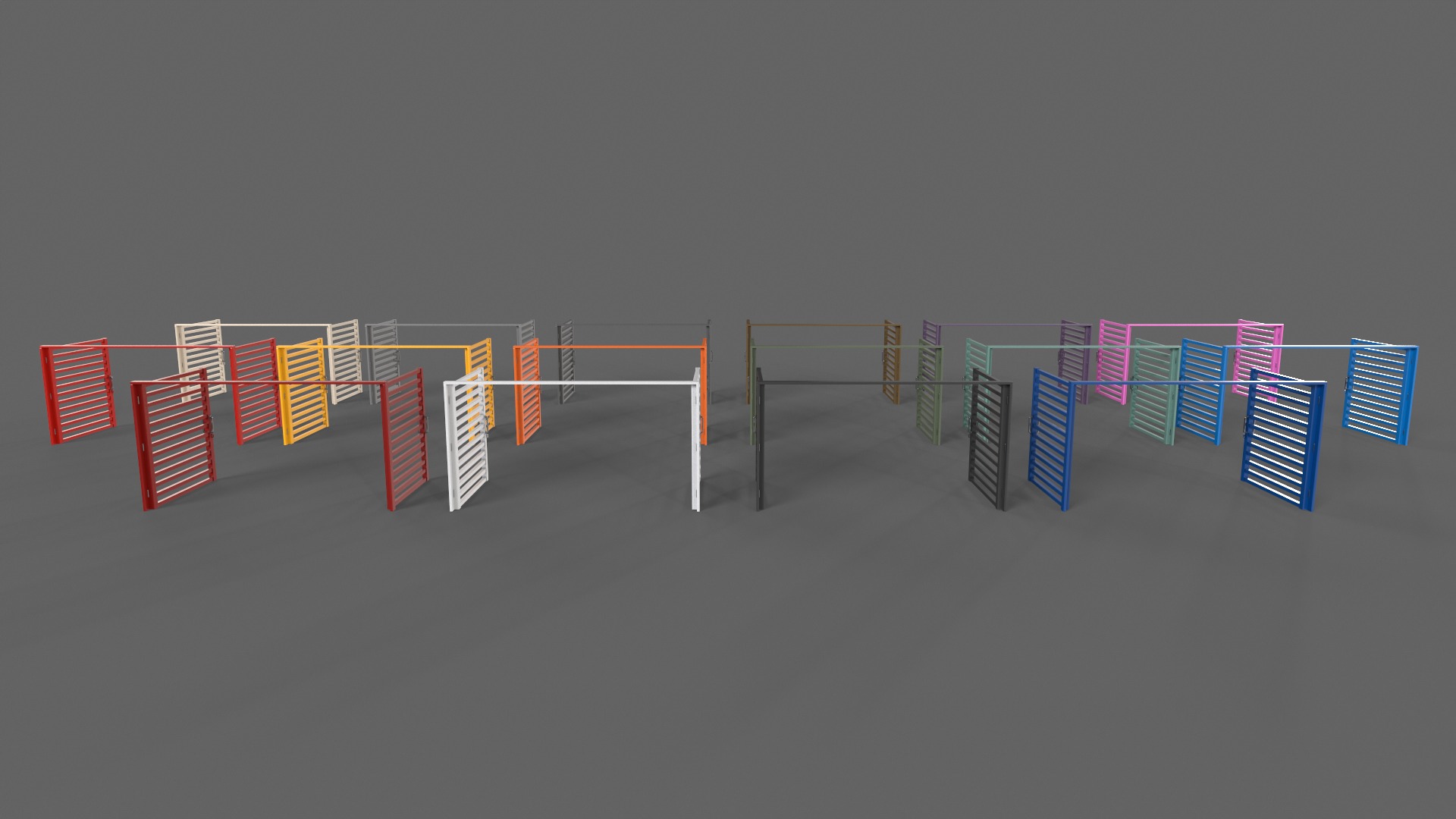 PBR Metal Gate D 3D Model Collection_27