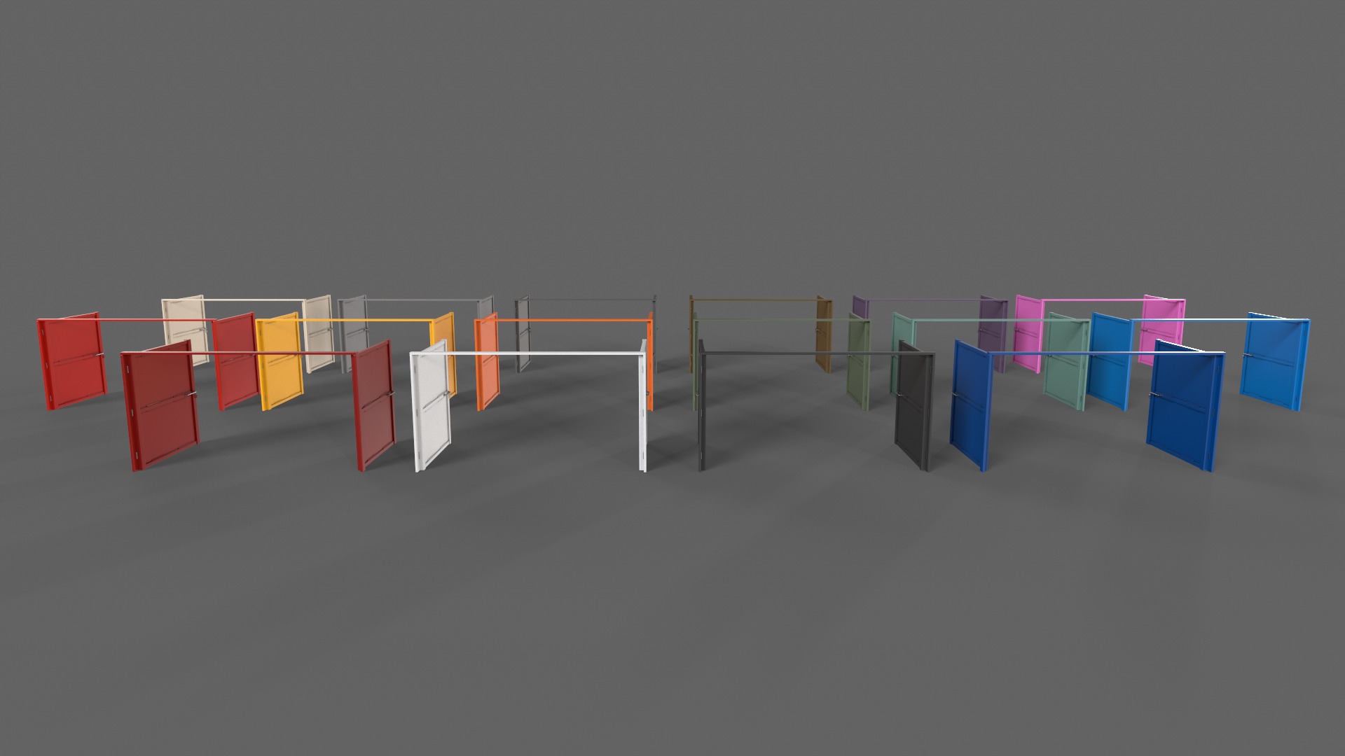 PBR Metal Gate D 3D Model Collection_21