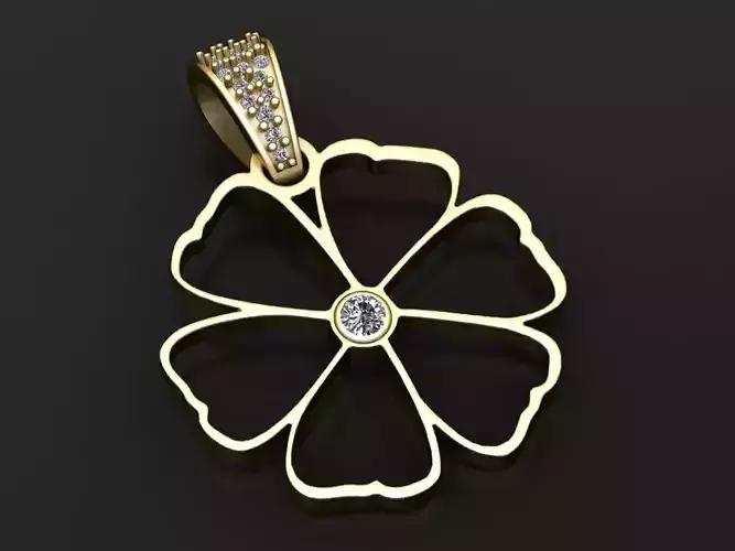 Stainless  Flower  pendant 3d printable model
