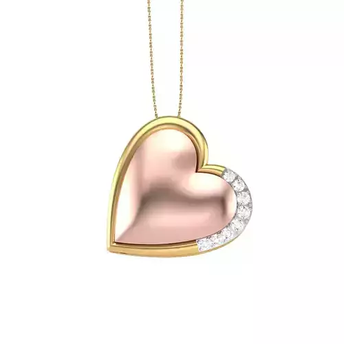 3D Printable Cad jewelry design of Lady diamond Pendant