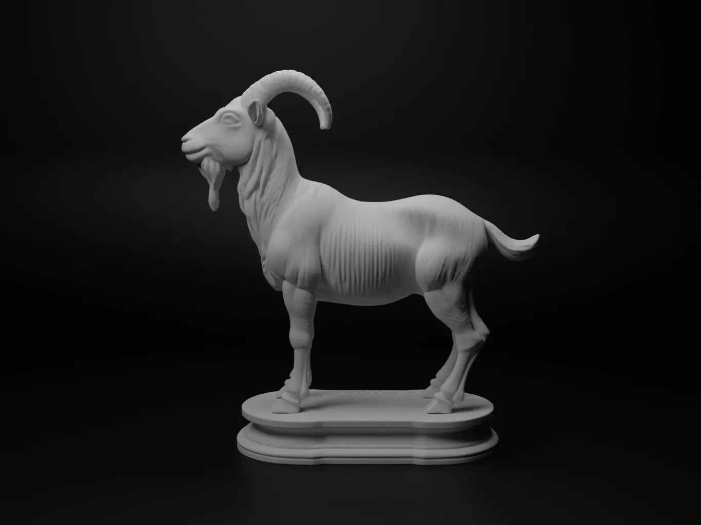 goat Animal Chess 3D print model_0