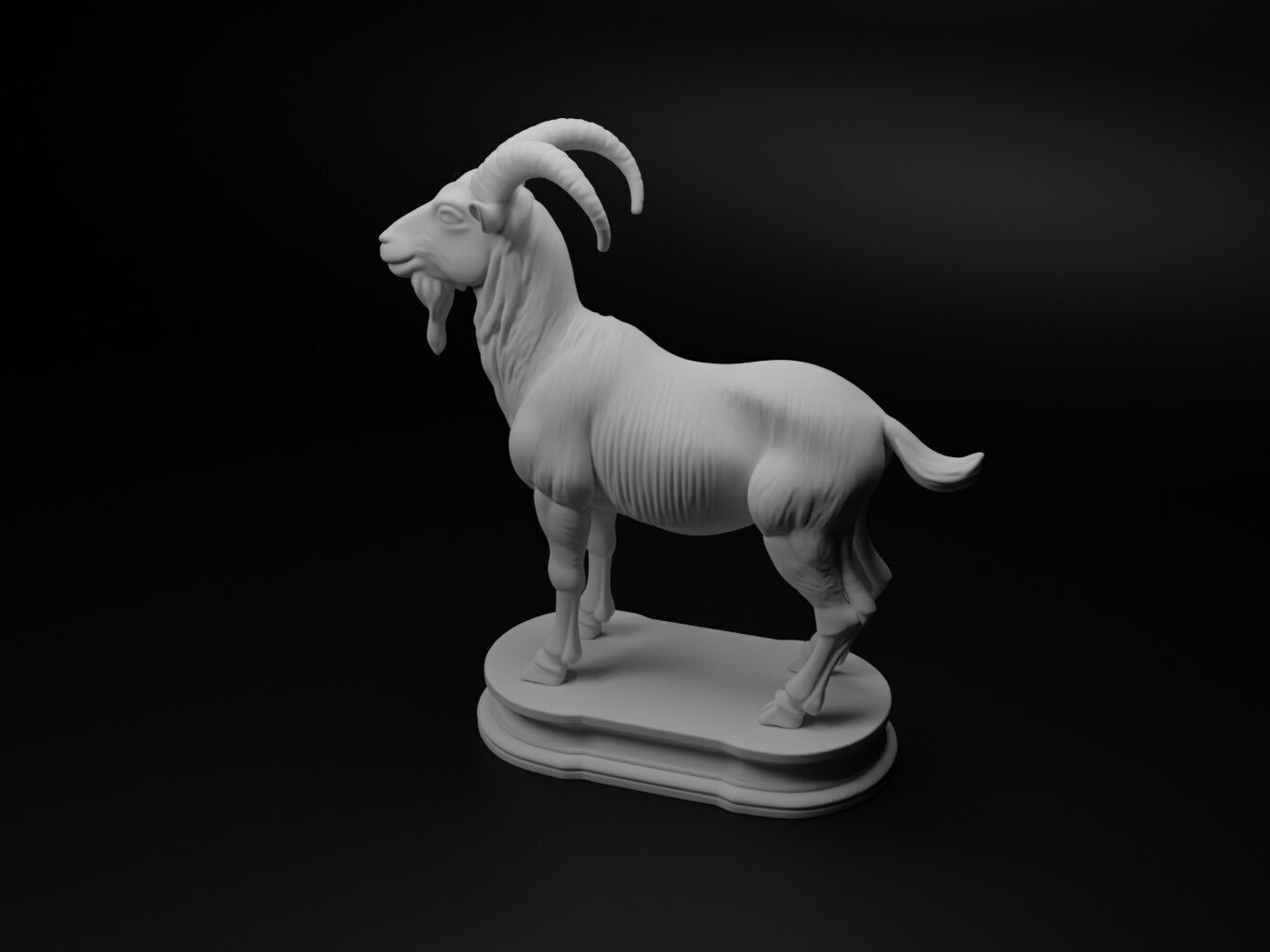 goat Animal Chess 3D print model_1