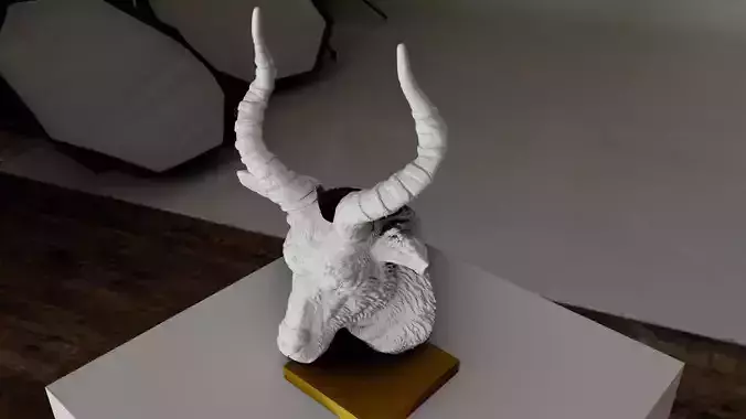 Antelope head bust statue planter succulent pot flower vase STL