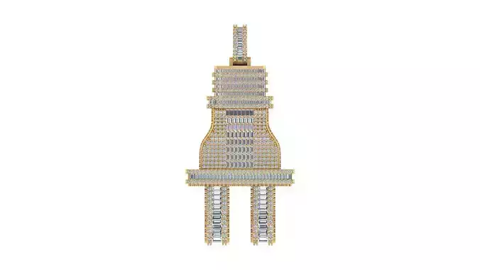 Exquisite Diamond-Encrusted Plug Pendant