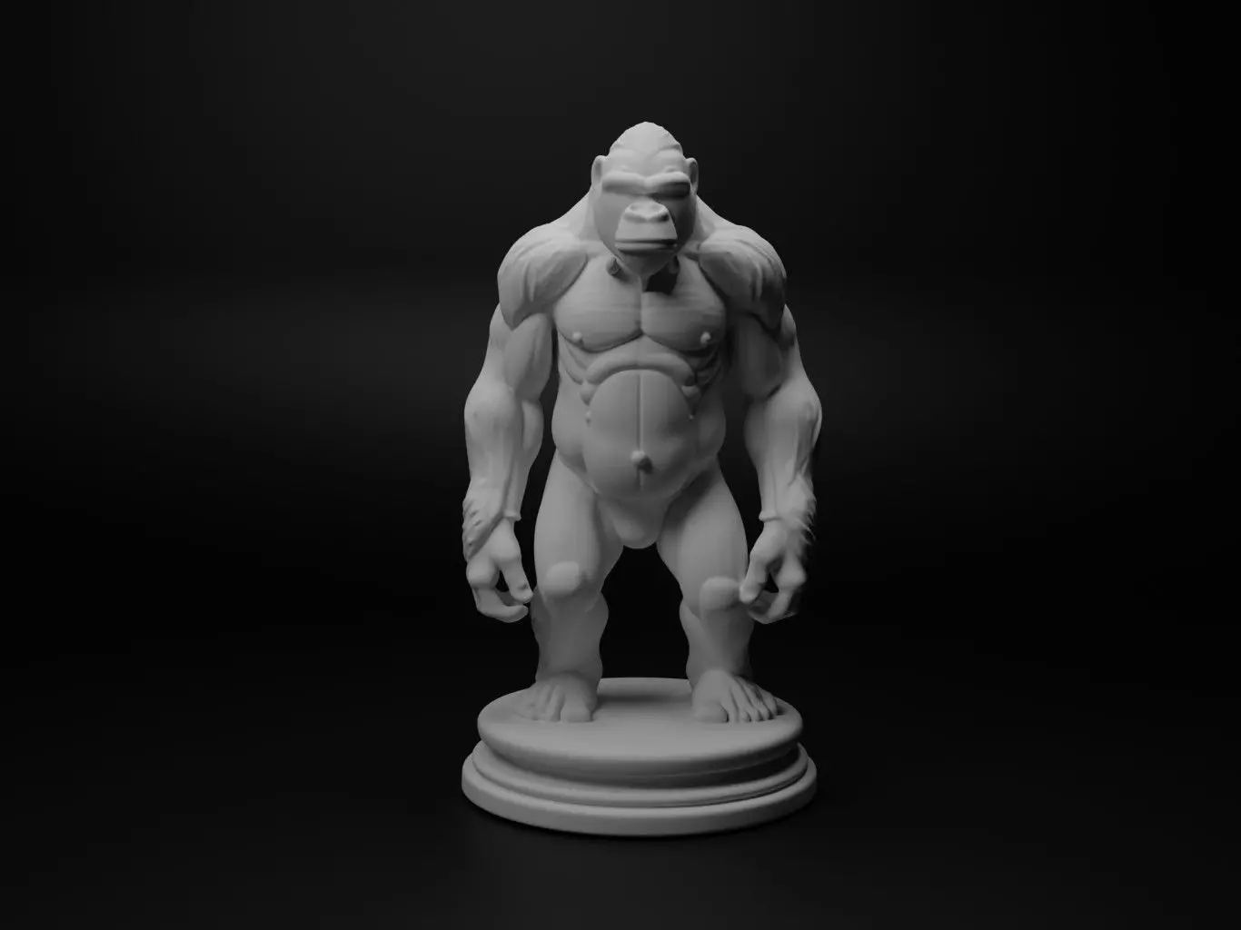gorilla Animal Chess 3D print model_0