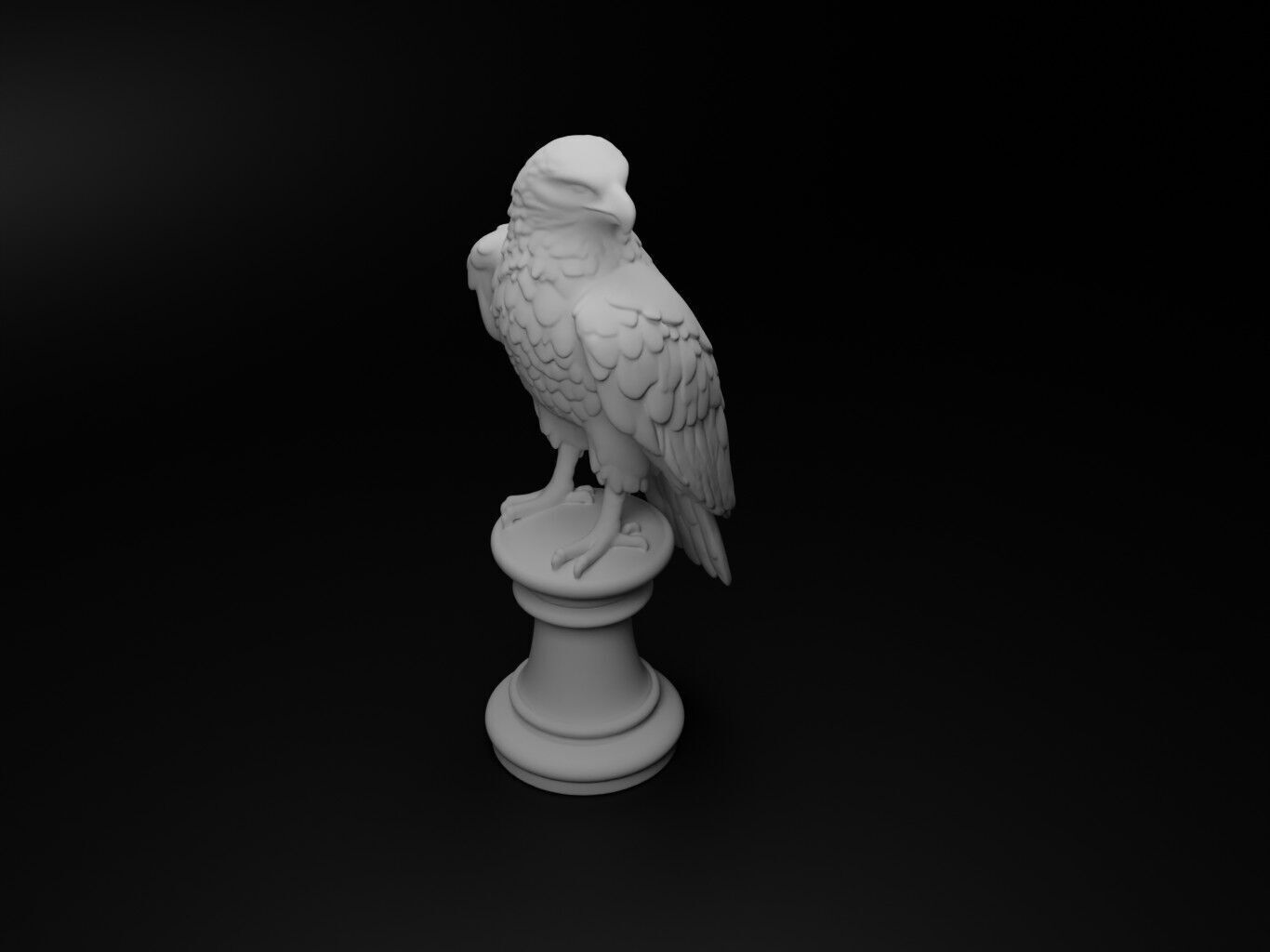 hawk Animal Chess 3D print model_2