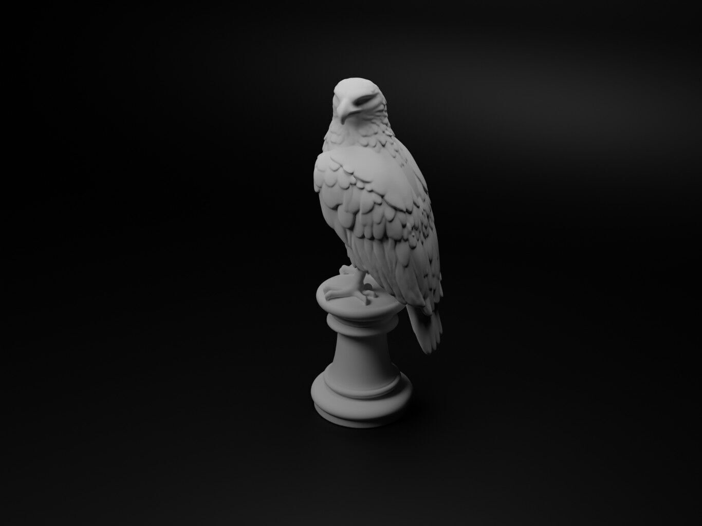 hawk Animal Chess 3D print model_1