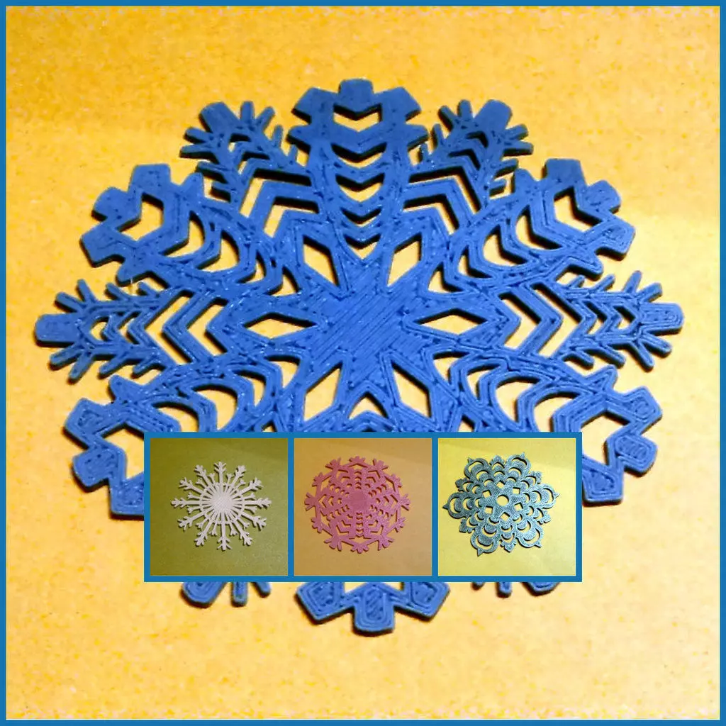 Snowflakes snowflake Free 3D print model_0