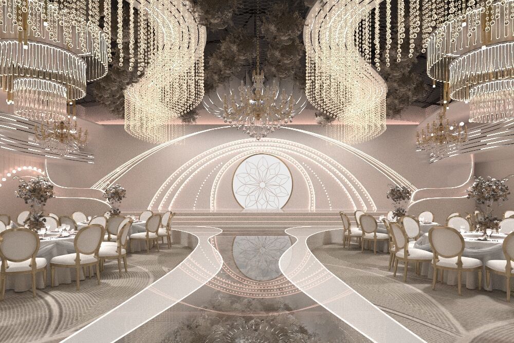 banquet hall 3D model_3