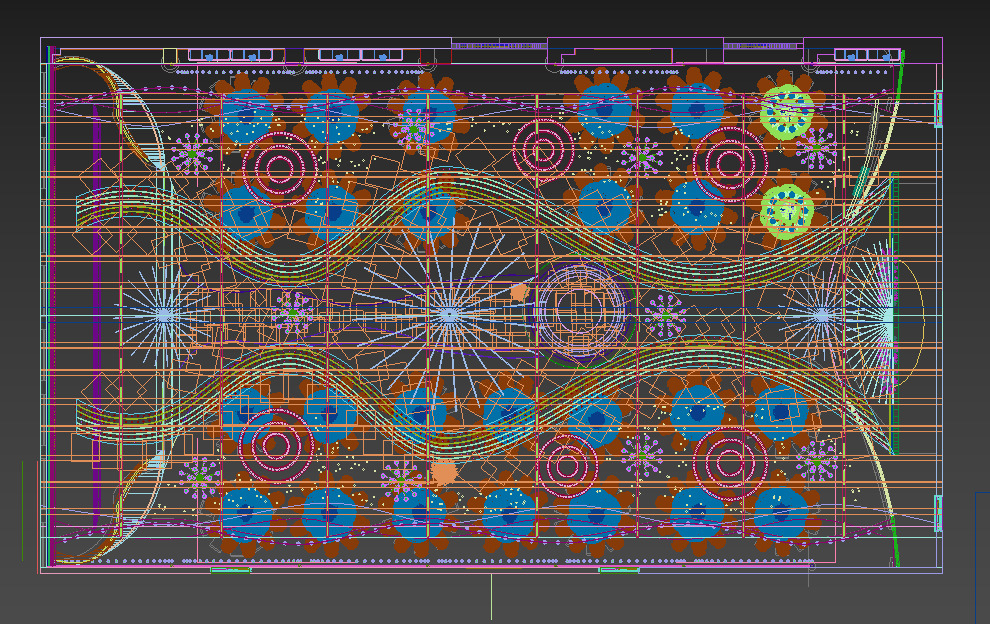 banquet hall 3D model_7