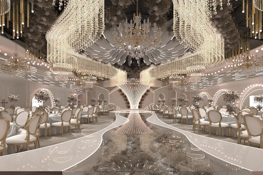 banquet hall 3D model_1