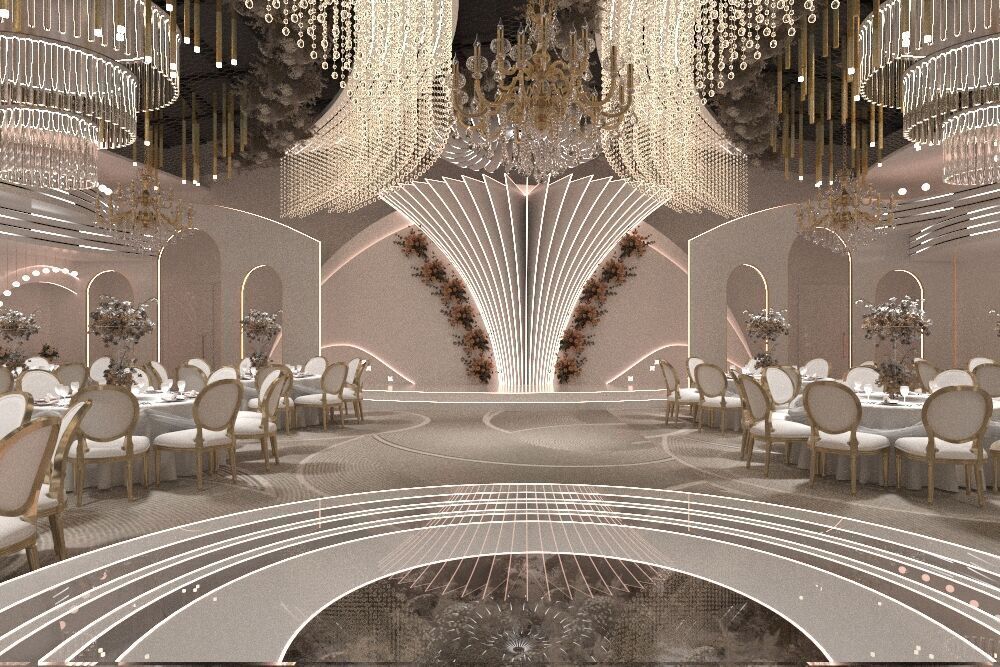 banquet hall 3D model_4