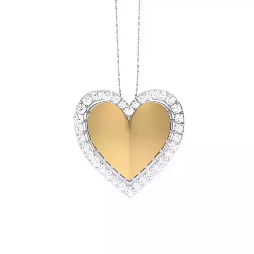 3D Printable Cad jewelry design of Lady diamond Pendant