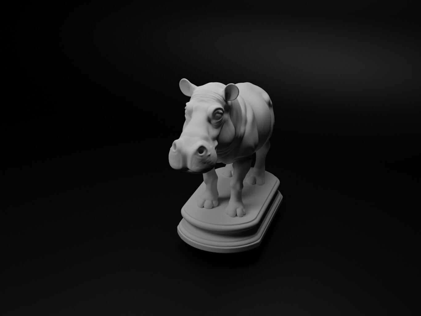 hippopotamus Animal Chess 3D print model_1